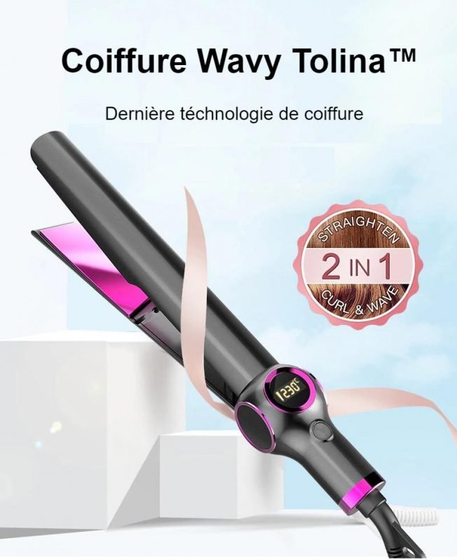 Lisseur boucleur 2 en 1 Tolina