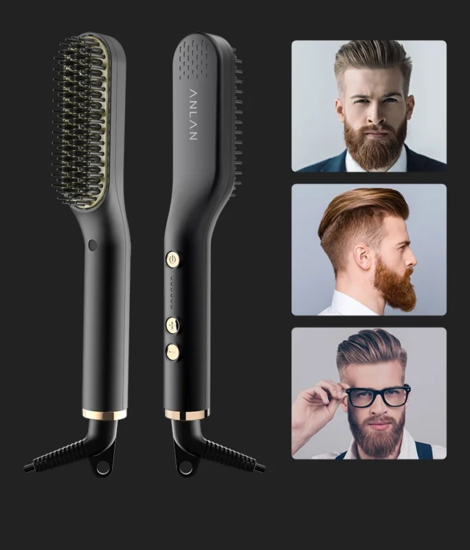 Brosse chauffante barbe Nat-Hom Black